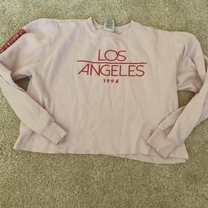 Pink Cropped Los Angeles Shirt